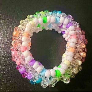 Kandi 3D Rainbow White Cuff!